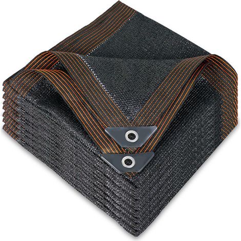 Toile d'ombrage Noire à 40%, bâche en Maille Durable avec œillets, Filet d'ombrage et antigel pour pergola, Serre, Croissance de Plantes, poulailler - 3 x 6 m (1/5)