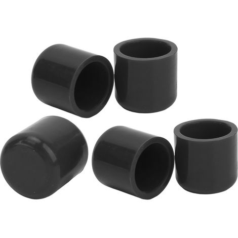 Lot de 5 bouchons en silicone noir, flexibles et résistants à l'usure, pour tuyau d'aspiration d'air, 30 mm de diamètre. (1/5)