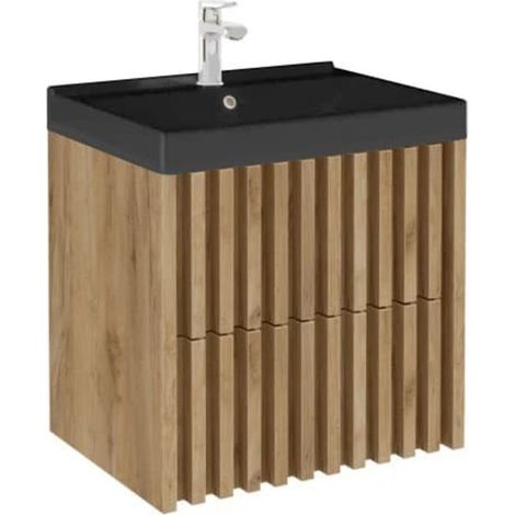 Ensemble meuble avec vasque - SAT - Delano - 60×46 - Chêne