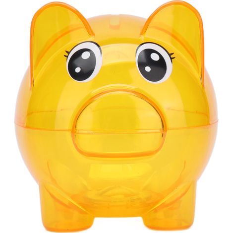 Tirelire en plastique transparent résistant aux chocs en forme de cochon pour enfants (1/5)