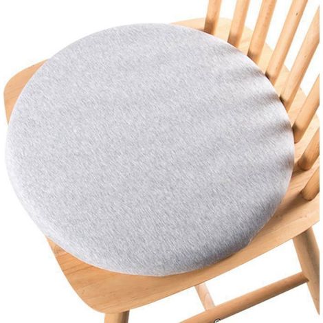 Coussin de siège, coussin de chaise rond antidérapant, confortable, tapis de chaise doux pour bureau,chambre à coucher,salon(gris) (1/5)