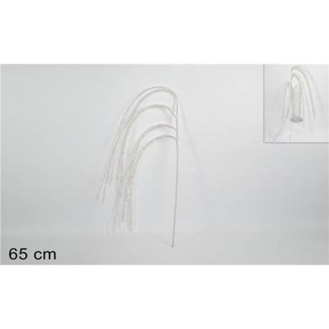 Fiori pick bianco per albero di natale decorazioni addobbi natalizi da casa vetrina 65 cm (1/5)
