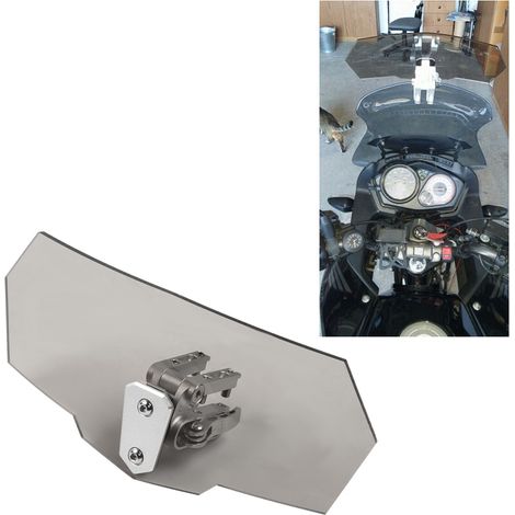 Verstellbare Motorrad-Windschutzscheibe, universeller schwarzer Windabweiser zur aerodynamischen Optimierung (1/5)