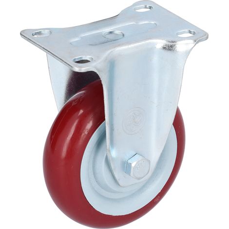 Roulettes fixes industrielles lourdes en polyuréthane, roues de crémaillère, directionnelles (1/5)