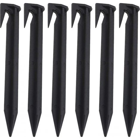 Piquets d'ancrage Ancre de Fixation pour Randonnée Bâche Pluie Tuyaux d'irrigation Tondeuse à Gazon 100pcs (1/4)