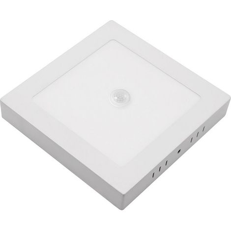 Downlight Superf. Onix 18w 3000k-4000k-6500k Blanco 1620lm Cuadrado C/sensor Movimiento Crepuscular 3x22x22cm (1/3)