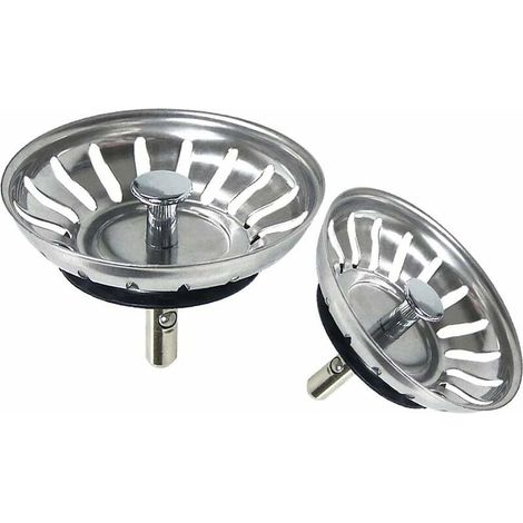 Filtre à Évier de Cuisine, Filtre Bouchon Crépine d'Évier, Acier Inoxydable Égouttoir D’évier Pour Votre Cuisine Salle Bain-Diamètre 79mm (2 Paquets) (1/5)