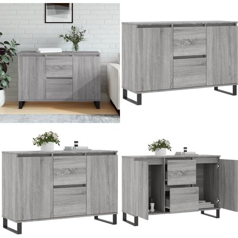 Sideboard Grau Sonoma 104x35x70 cm Holzwerkstoff - Schreibtisch - Wohnzimmermöbel - Sideboard Grau - Holz Sideboard - Regal - Home & Living (1/5)