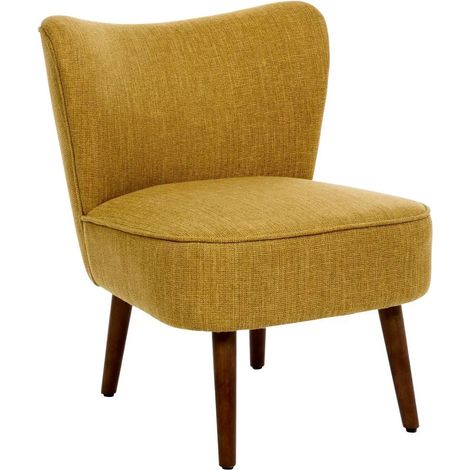 Fauteuil Design "Aera" 72cm Ocre (1/2)