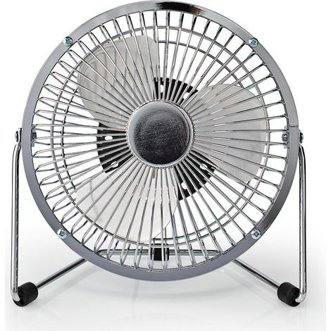 Nedis Ventilatore da scrivania tavolo computer pc alimentazione USB 3 Watt 15 Cm Acciaio