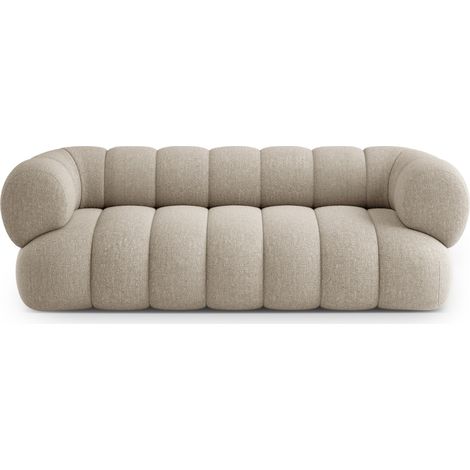 Canapé 3 places en chenille beige foncé (1/5)