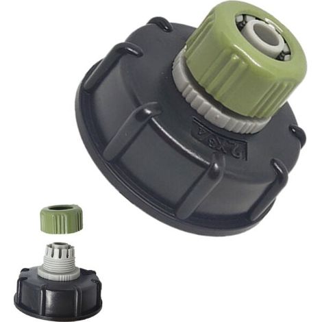 Water Tank Connector - Durable Plastic IBC Adapter - S60X6 - 3/4" Hose Fitting Garden Hose Adapter MUMU