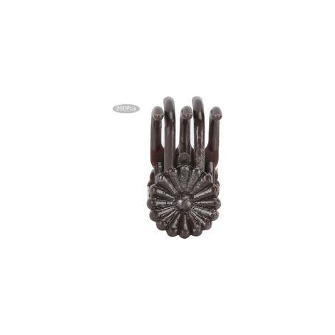 200 pinces à plantes en forme de fleur pour tiges d'orchidées, accessoires de jardinage, marron (1/5)