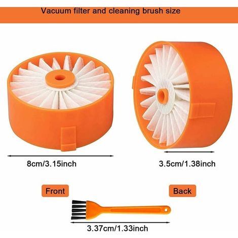 Lot de 8 filtres pour aspirateur pour Black + Decker BSV2020G et BSV2020P sans fil et accessoires filtres de rechange Powerseries Extreme Aspirateur-balai avec brosse de nettoyage-LIAIKI (1/4)