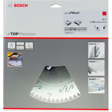 Hoja de sierra circular BS WO S 250x30-60  BOSCH 2608642112
