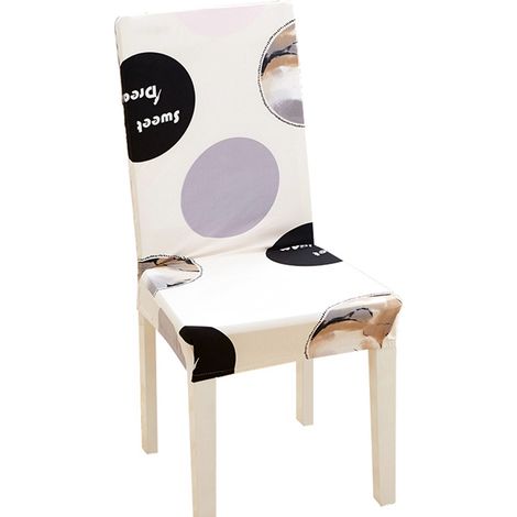 Housse De Chaise Élastique Imprimée - Protection Anti-Poussière Lavable - Pour Maison Hôtel Restaurant - Lot De 1 (1/5)