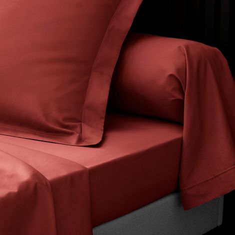 Drap Plat "Percaline" 240x300cm Terracotta