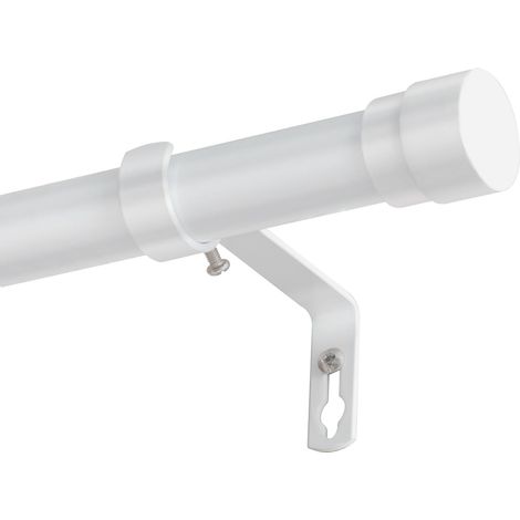 Tringle à Rideau Extensible Blanc 76-269cm,Diamètre du tuyau 25mm,Charge 20kg,Kit d'Installation Inclus,Convient pour La Cuisine/la Chambre à Coucher (1/5)