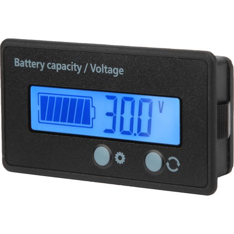 Tensionmètre LCD 10-100V DC, indicateur de niveau de batterie, voltmètre à affichage bleu rétroéclairé (1/5)
