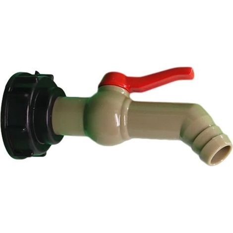 Robinet Cuve 1000L S60X6 IBC Robinet, adaptateur Exit de commutateur bande 45 degrés, Tonne accessoires de baril, Adaptateur rugueux 20/25 / 32mm pour réservoir d'eau de pluie (32mm) (1/4)