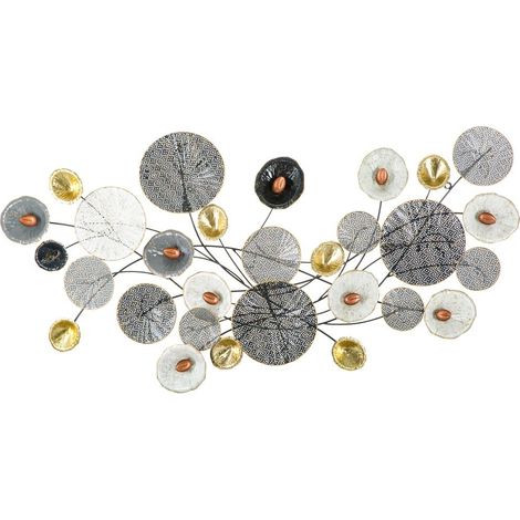 Decoración mural Mauro Ferretti metal abstracto 135x69 cm (1/5)