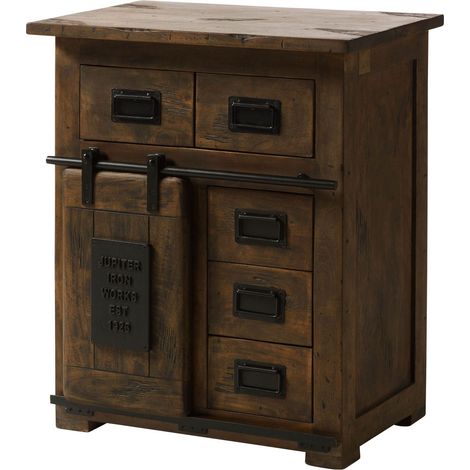 Kommode Mango 70x45x85 braun lackiert RAILWAY 411