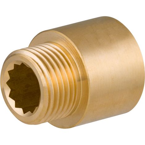 Alargador de grifo en latón bruto QUICK PLOMBERIE Macho 1/2 - Hembra 1/2 - 20mm