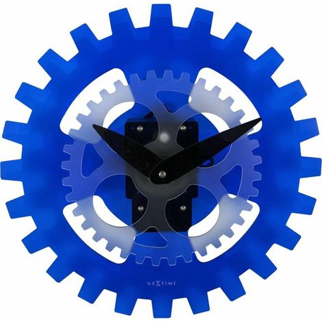 NeXtime 3241BL Horloge murale Moving Gears de, bleu, 39 cm (1/3)