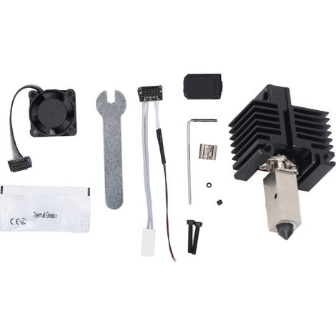 Kit Hotend extrudeuse de buse en acier trempé de 0,2 mm, extrémité chaude avec ventilateur 2510 pour imprimante 3D Bambu Lab P1P P1S (1/5)