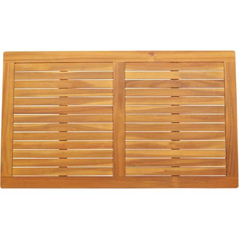 Plateau de table 120x70x2,2 cm en teck massif CFW49562 (1/5)