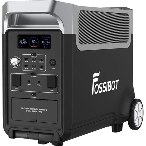 Central Eléctrica Portátil - FOSSIBOT - F3600PRO - 3840Wh - 3600W - Batería LiFePO4
