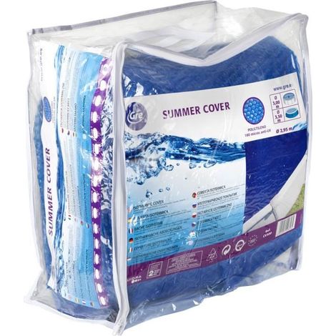 Gre Summer Cover 295 cm von 180 Mikron für runde Becken von 300 und 350 cm Isotherme Schwimmendeckel (1/4)
