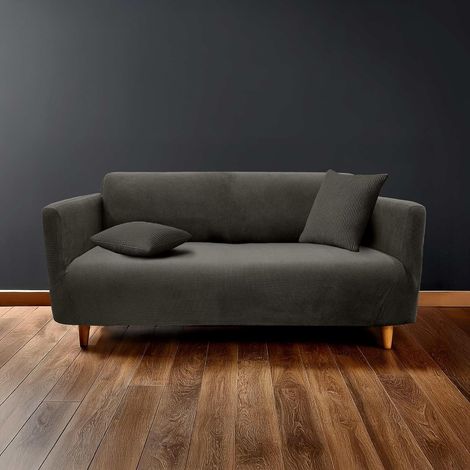 Housse de Protection pour Canapé Polyester Gaufré – Protège Canapé Lavable – Certifiée Oeko-TEX - anthracite