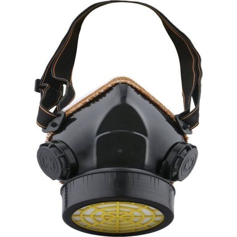 Masque Anti-Poussiere Protection Peinture Respirateur chimique industriel Contre Vapeur Toxique, Noir (1/4)