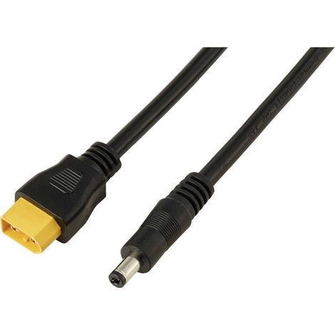 Fiche DC 2,1/5,5 mm sur câble XT60 0,5 M. TC-13619288 noir TRU COMPONENTS Contenu: 1 pc(s) (1/3)