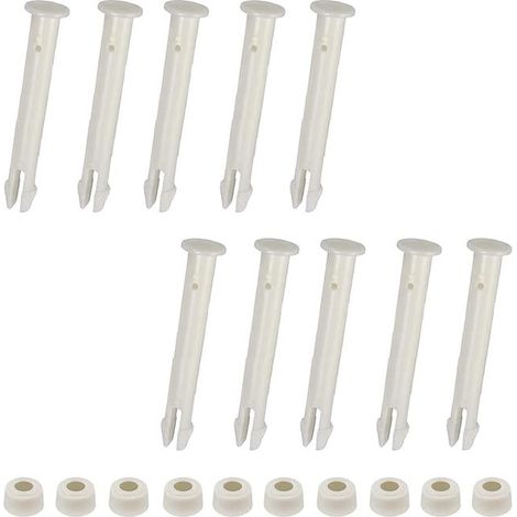 Pack of 10 plastic pool connector pins and rubber seals – replacement connectors (7 cm) for Frame and Intex pools. (1/5)