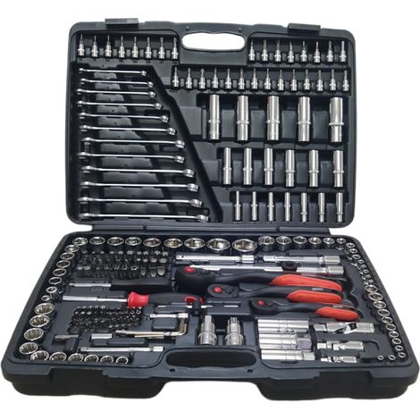 SET CHIAVI A BUSSOLA 1/4" - 3/8" - 1/2" UTENSILI CON CRICCHETTO 215PZ REITOOL