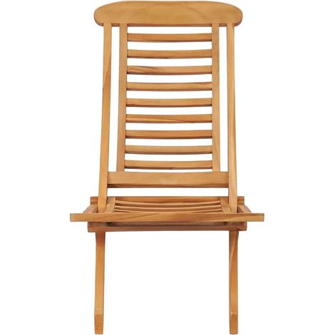 Maison Exclusive - Silla de jardín plegable madera maciza de teca