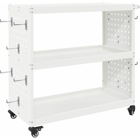Maison Exclusive - Werkzeugwagen Mit Rad Weiß 75 x 35 x 73 cm Kal