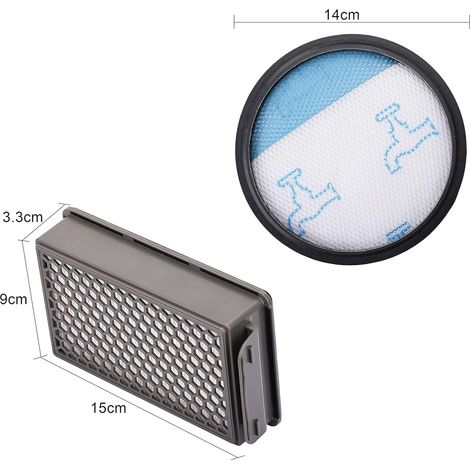Filtro HEPA per aspirapolvere Rowenta/Moulinex/Tefal Compact Power Cyclonic, accessorio di ricambio per sistema di filtraggio ZR005901, 2 pezzi (1/4)