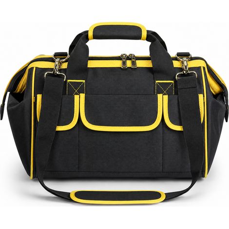 Sac à outils électricien et menuisier 17 pouces jaune épaissi (1/5)