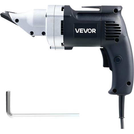 4 A Cisaille à tôle électrique filaire, coupe métal 2500 SPM, tête pivotante 360° pour acier 1,22 mm (1/5)