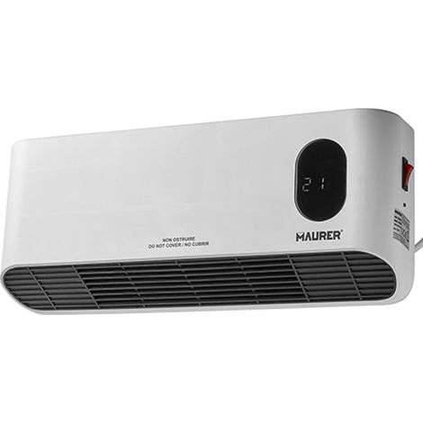 TERMOCONVETTORE DA PARETE "PTC" DISPLAY C/TELECOMANDO MAURER 1000-2000W