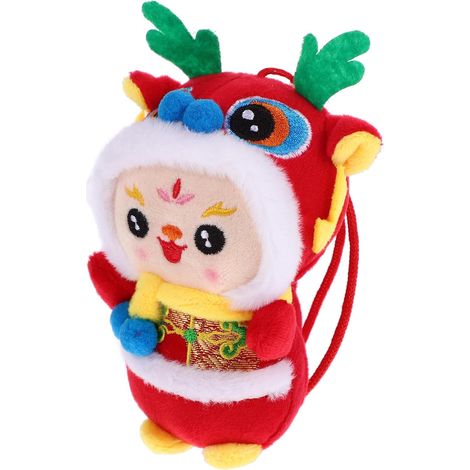 Peluche Dragon Chinois Adorable en Coton PP, Kawaii de Dragon Corde, Décoration Festive du Nouvel an et Femmes (1/5)