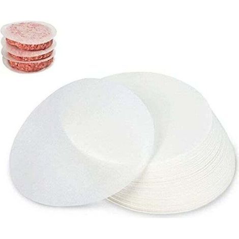 Carta antiaderente, 500 pezzi, diametro 12,5 cm, carta per carne macinata, dischi per hamburger (1/4)