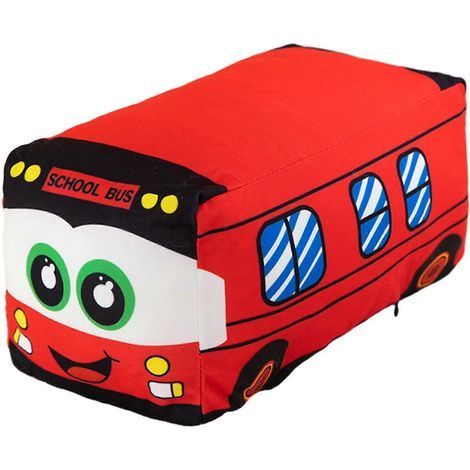 Weiches Plüschkissen in Form eines Schulbusses, Geschenk für Kinder und Erwachsene, Geburtstagsgeschenk, Kuscheltier zum Einschlafen (1/5)