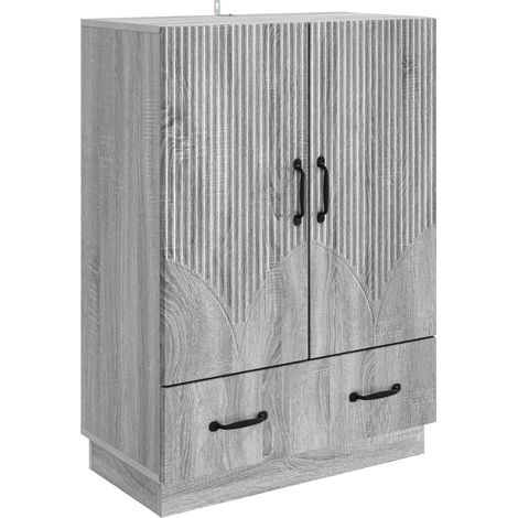 Sideboard Graues Sonoma 66 x 34,5 x 92 cm Holzwerkstoff vidaXL