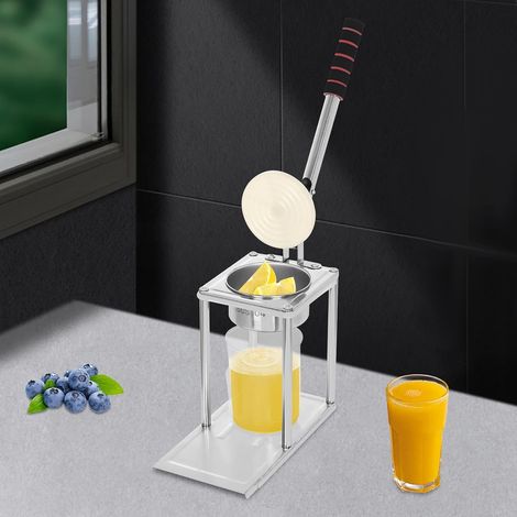 SUS304 Edelstahl Manueller Safter mit 500 ml Tasse, Flachplattenfilter, Manueller Safter, Haushalt, Bar Manueller Zitrus Zitronensaft (1/5)