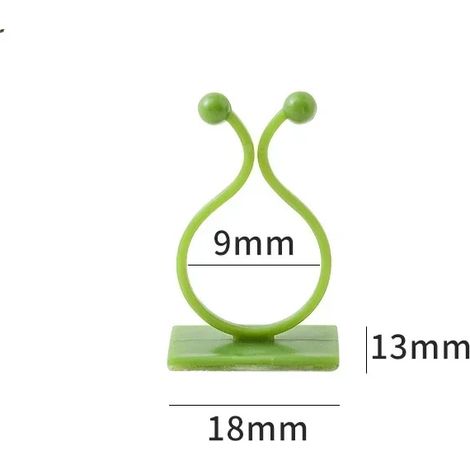 (Vert - S, 20 pièces) 20 clips de fixation pour plantes grimpantes, crochets de fixation pour rotin, tuteurs auto-adhésifs invisibles pour plantes grimpantes. (1/4)