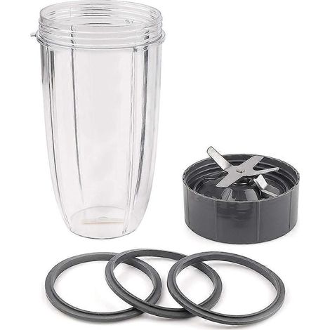 Pièces de rechange 32 oz tasse et lame et joint anneau caoutchouc joints remplacement compatible pour Nutribullet (1/5)